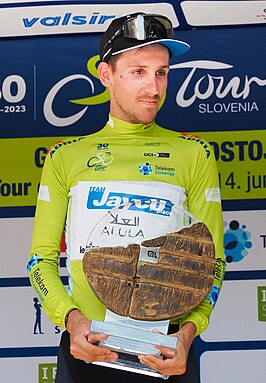 Zana als winnaar van de Ronde van Slovenië, 2023