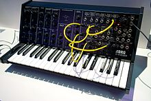 A photo of the Korg MS-20, Dwayne Goettel's first synthesizer