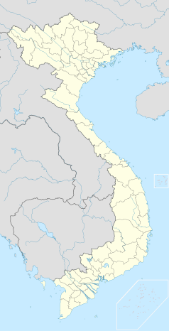 Mapa konturowa Wietnamu, na dole znajduje się punkt z opisem „Ho Chi Minh”