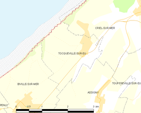 Poziția localității Tocqueville-sur-Eu