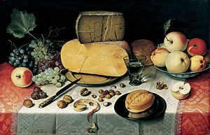 Stillleben mit Früchten, Brot und Käse (Floris van Dyck)