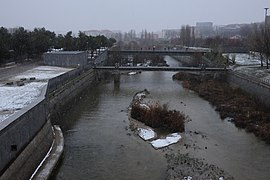 8 enero 2021, inicio de la gran nevada en Madrid por la tormerta Filomena en Madrid Río.jpg