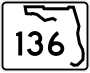 State Road 136 marker