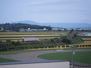 留萌本線を走るキハ54形気動車 （北一已駅 - 秩父別駅間）