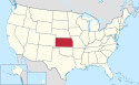 Location map of Kansas.