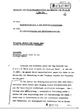 Telegrama de 1938 en relación con la Kristallnacht, firmado por Heydrich