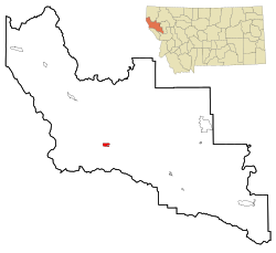 Location of Thompson Falls, Montana