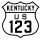 U.S. Route 123 marker