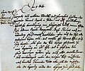 English: Document of 1664 Deutsch: Urkunde von 1664