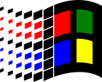 Le nouveau logo de Windows utilisé à partir de la version 3.1, puis réutilisé par Windows 95 et 98.