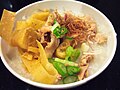 Cháo Indonesia (Bubur ayam) với thịt gà