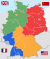 Map of occupation zones in Germany