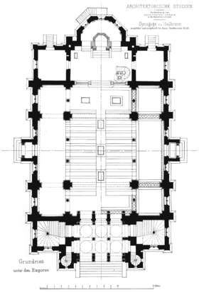 Grundriss unter den Emporen