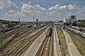 Blick auf das Bahnhofsgelände in Rostow