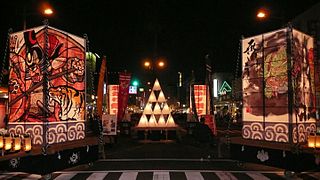 都城六月灯おかげ祭りの灯篭（神柱宮）