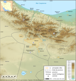 Téhéran et sa région.