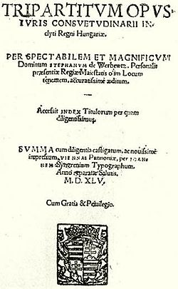 A Hármaskönyv címlapja (1545)