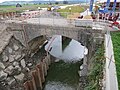 Hochwasserschutz Linth 2000: Bauarbeiten bei der alten Brücke Benken-Giessen von 1888