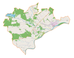 Mapa konturowa gminy Połaniec, po lewej znajduje się punkt z opisem „Zdzieci Nowe”