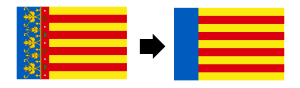 Simplificació de la senyera