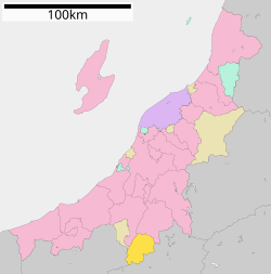 Vị trí Yuzawa trên bản đồ tỉnh Niigata