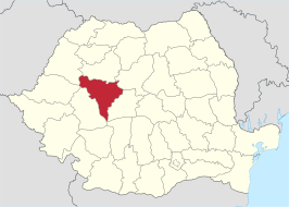 Locatie van district Alba in Roemenië