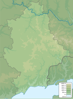 Yevhenivka is located in Donetsk Oblast