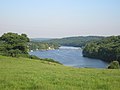 La retenue d'eau sur l'Orne à Rabodanges.