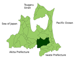 Vị trí của Towada ở Aomori