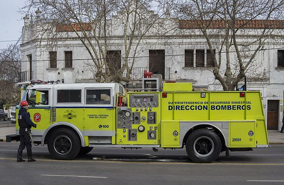 Fire engine in Mar del Plata, Argentina