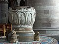 A Romanesque font at Hereford Cathedral