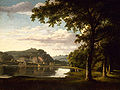 Landscape with View on the River Wye اثر Thomas Jones