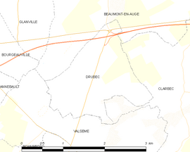 Mapa obce Drubec