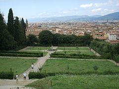 Vista dalla Kaffeehaus del Giardino di Boboli