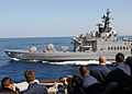 JS Hiei alongside USS Mustin on 10 June 1010