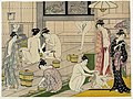 Wanita-wanita di pemandian, karya Torii Kiyonaga (1752–1815)