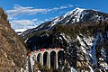 85 RhB Ge 4-4 II 614 Glacier Express on Landwasser Viaduct uploaded by Kabelleger, nominated by Iifar,  18,  1,  1