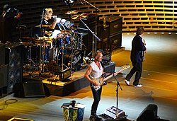 The Police performing live on 1 August 2007 at Madison Square Garden, New York.