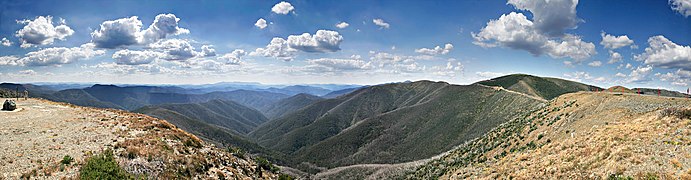 Alpine Range scenery as viewed just past Mt Hotham. East Gippsland, Victoria