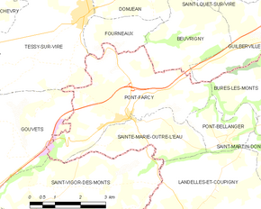 Poziția localității Pont-Farcy
