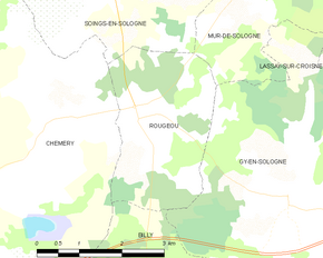 Poziția localității Rougeou