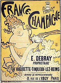 Pierre Bonnard, France-Champagne, lithographie, 78 × 50 cm, (1891).