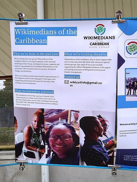 File:Wikimedians of the Caribbean User Group poster at Wikimania 2020.jpg