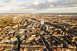 View over the city center in direction to Nuremberg