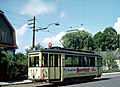 Bügel-Scheren­strom­abnehmer mit ein­fachem Schleif­stück, Kleve 1961