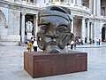 Autorretrato, escultura en bronce. José Luis Cuevas, Palacio de Bellas Artes. Cd. Mx.