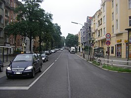 Uitzicht op de Halskestraße.