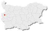 Karte von Bulgarien, Position von Bresnik hervorgehoben