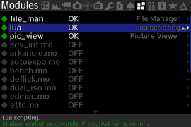 Extensibility via modules and Lua scripts