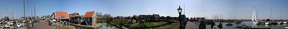 Panorama van de haven van Marken (2010)